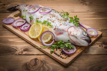 Rainbow trout with fresh spices
