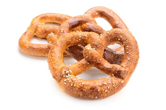pretzels isolated on white