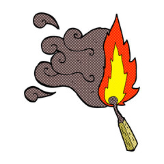 cartoon struck match