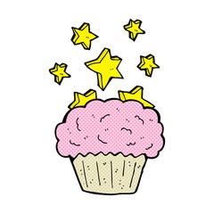 cartoon magical cupcake