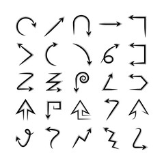 curved arrows set