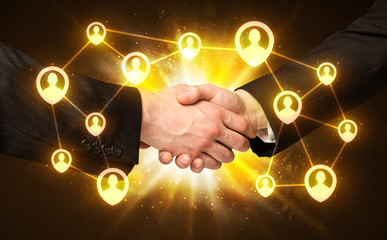 Social netwok connection handshake