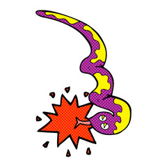 Fototapeta premium cartoon poisonous snake