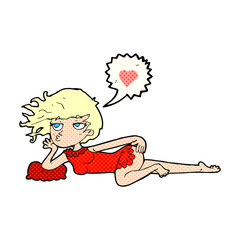 cartoon woman in night wear