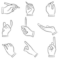 Obraz premium hand writing icons