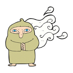 cartoon smelly monk