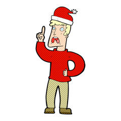 Obraz premium cartoon man ready for christmas