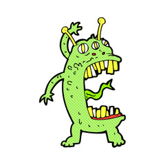 cartoon crazy monster
