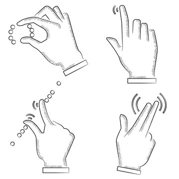 hand touching screen symbol