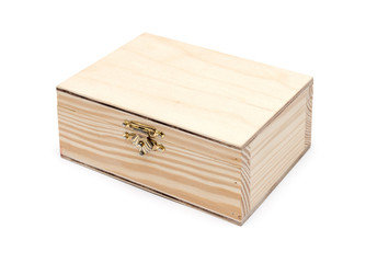 Wooden box. isolated on white background