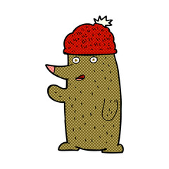 cartoon bear in hat