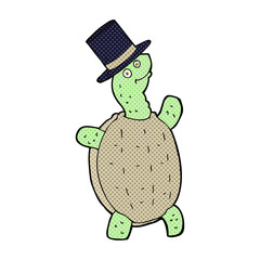 cartoon turtle in top hat