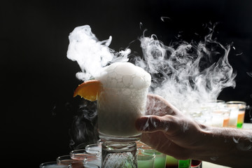 Fototapeta na wymiar Cocktail with smoke