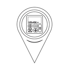 Map Pointer Calculator Icon