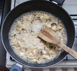 Risotto preparation