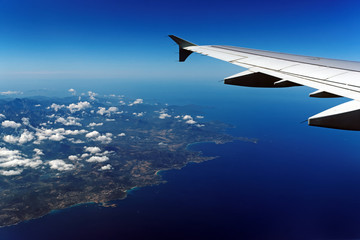 Obraz na płótnie Canvas Vue aérienne de la côte ouest de Corse