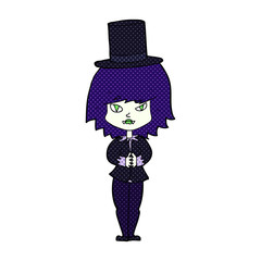 cartoon halloween vampire girl