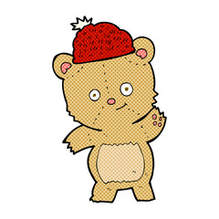 cartoon bear in hat