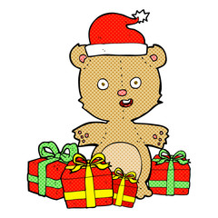 cartoon christmas teddy bear