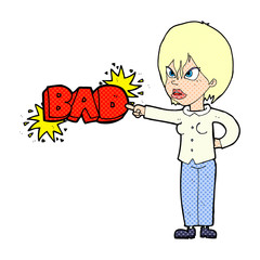 cartoon woman accusing