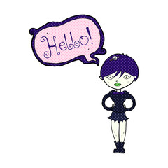 cartoon vampire saying hello