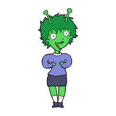 cartoon alien woman