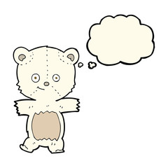 cute cartoon polar bear with thought bubble