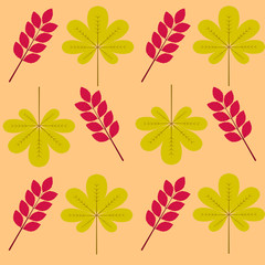 seamless natural autumn pattern