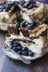 Cake with blueberries