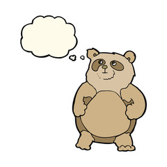 cartoon bear with thought bubble