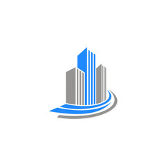 abstract building cityscape vector logo
