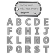 Make your own soldier dogtag series 1, A to T
