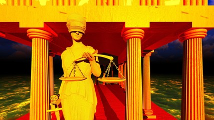 Themis - lady of justice in court
