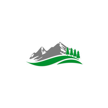 mountain hill travel nature vector logo