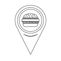 Map Pointer Burger icon