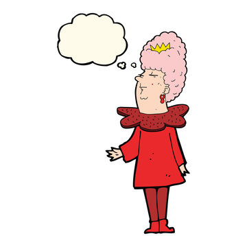 recommend clip art: cartoon queen with thought bubble