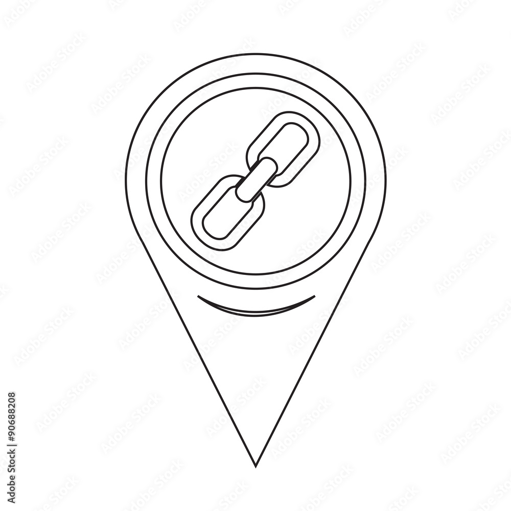 Poster map pointer link icon