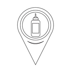 Map Pointer Ketchup Icon