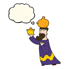 one of the three wise men with thought bubble