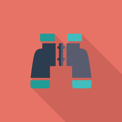 Binoculars flat icon