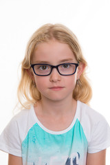 Fototapeta premium blond girl with glasses