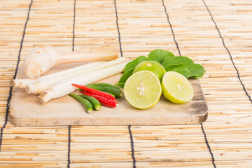 Thai Tom Yam soup herbs and spices