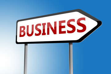Illustration of business directions sign
