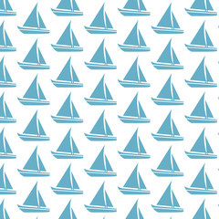 Sailing boat pattern background