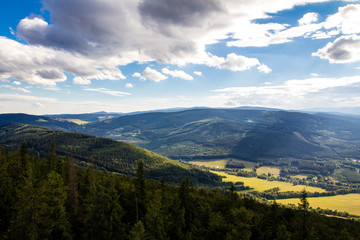 Mountain view from a peak