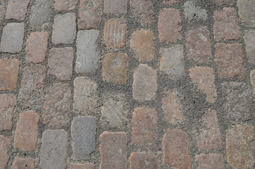 Detail of new cobblestone road