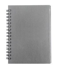 Note book on white background.