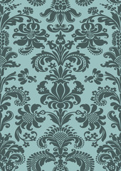 Vector seamless floral damask pattern
