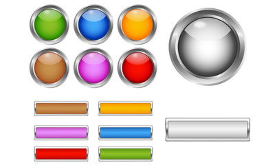 Metallisches Button Set