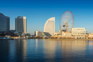 Skyline of Yokohama Cityscape, Japan at Minato Mirai 21 Area